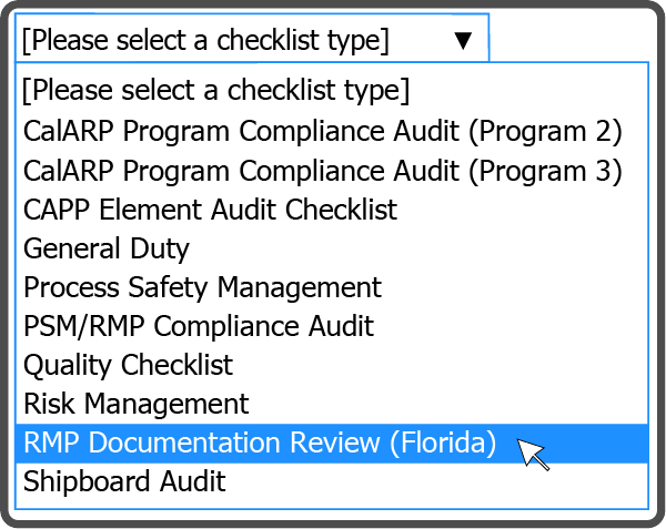 Checklist Type - RMP Documentation Review (Florida)